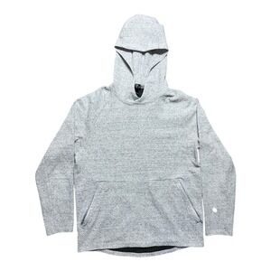 LULULEMON Men's Small At Ease Hoodie Zipper Pockets Lined Heather Grey Pullover